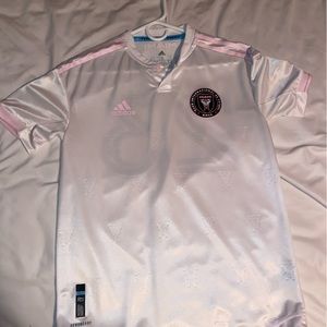 adidas Miami White and Pink Men’s Soccer Jersey